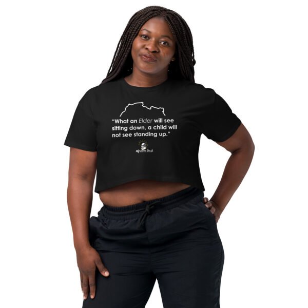 Woman's Crop Top with elder text - Image 2