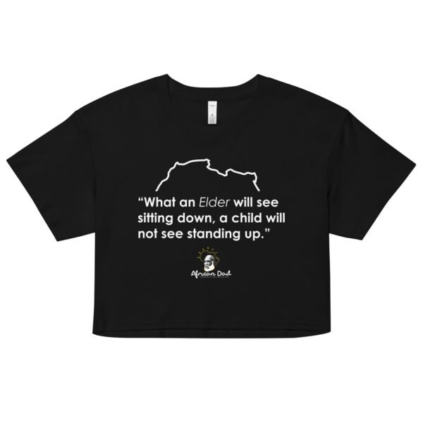 Woman's Crop Top with elder text