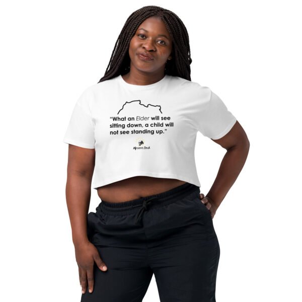Woman's Crop Top with elder text - Image 4