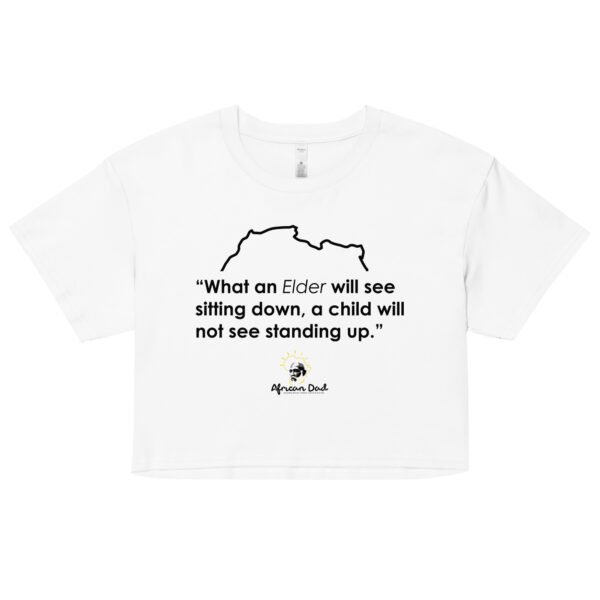 Woman's Crop Top with elder text - Image 3