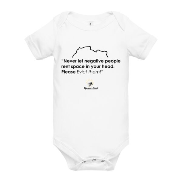 Baby Onesie with Evict Text - Image 2