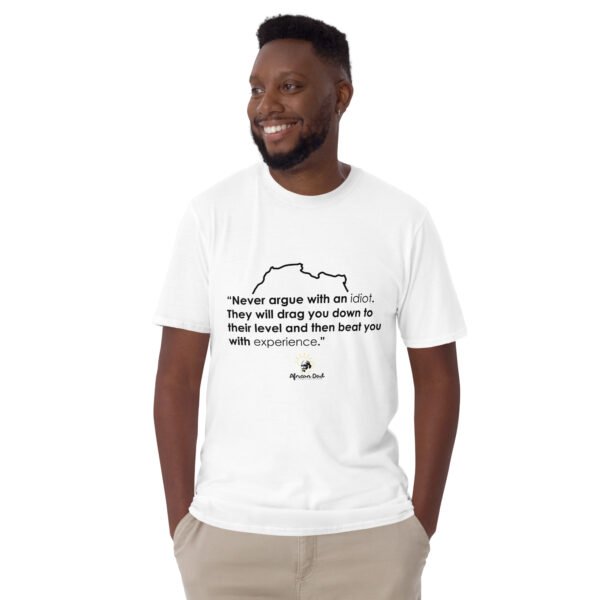 Unisex Basic Softstyle T-Shirt with Idiot Text - Image 2