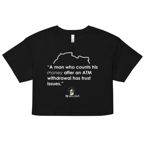Woman’s Crop Top with Money Text
