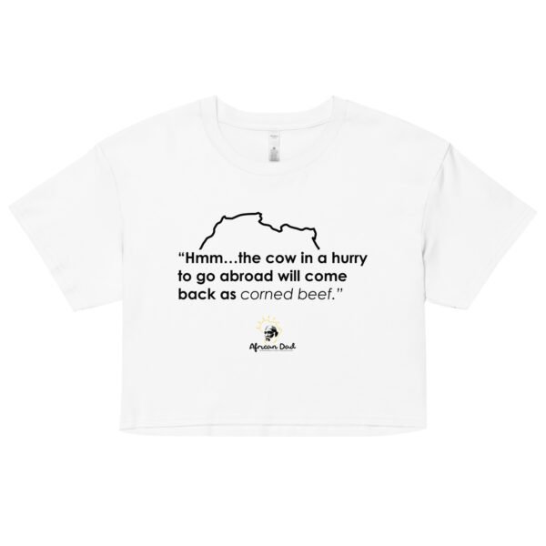 Woman’s Crop Top with Corned-Beef Text - Image 5