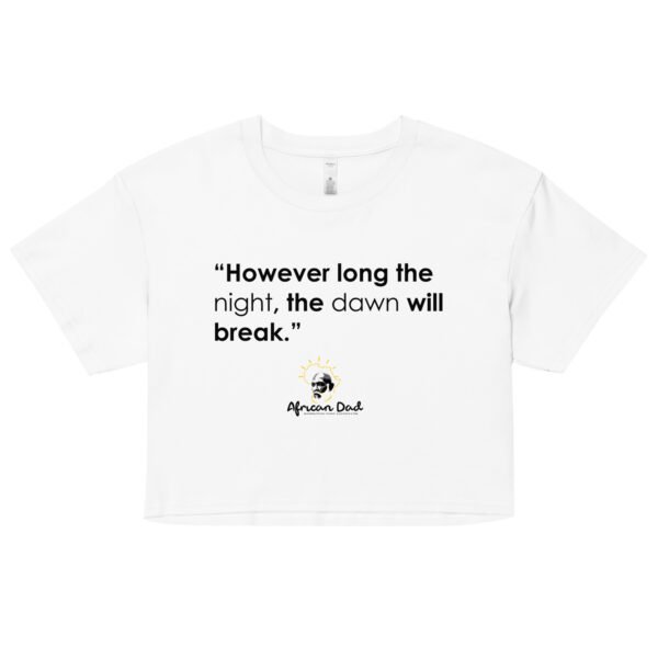 Woman’s Crop Top with Dawn Text - Image 3