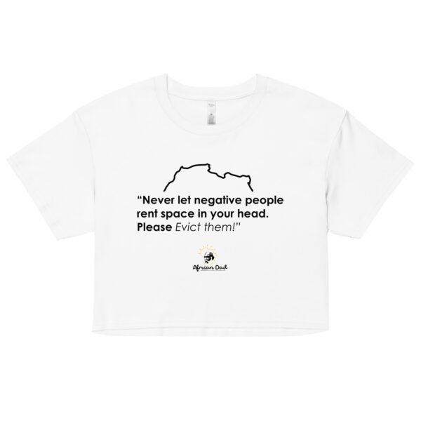 Woman’s Crop Top with Evict Text - Image 4