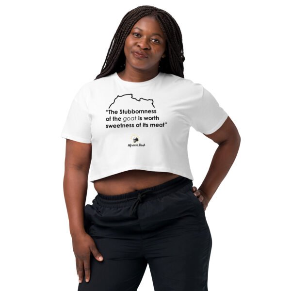 Woman’s Crop Top with Goat Text - Image 3