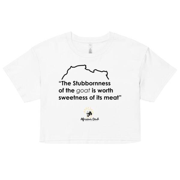 Woman’s Crop Top with Goat Text - Image 4
