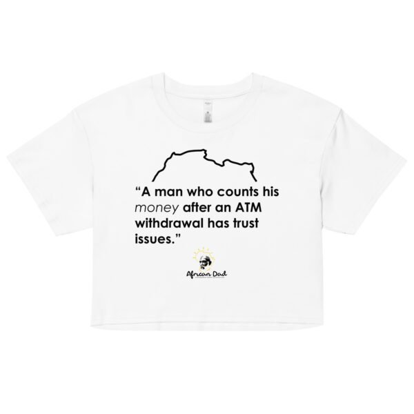 Woman’s Crop Top with Money Text - Image 4